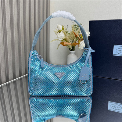 Prada  Re-Edition 2000 mini-bag With Diamond  Blue 1NE515