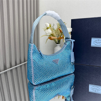 Prada  Re-Edition 2000 mini-bag With Diamond  Blue 1NE515