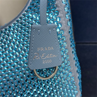 Prada  Re-Edition 2000 mini-bag With Diamond  Blue 1NE515