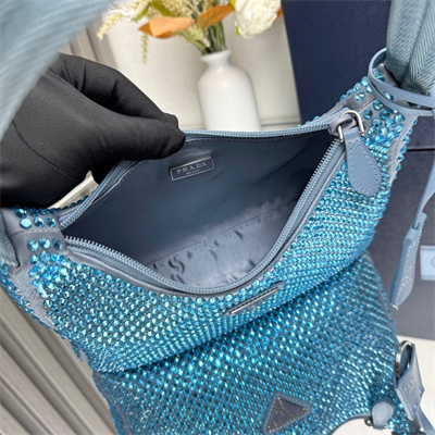 Prada  Re-Edition 2000 mini-bag With Diamond  Blue 1NE515