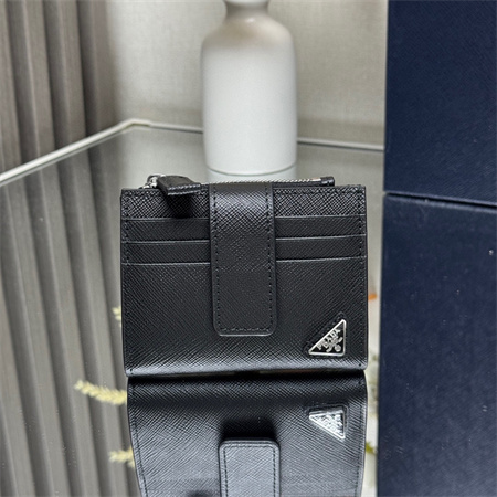 Prada Saffiano Leather Card Holder Black 2MC066