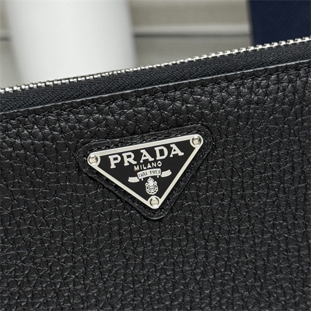 Prada Grained Leather Wallet Black 2ML317