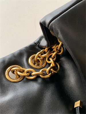 Y.S.L Large JAMIE 4.3 BAG IN LAMBSKIN Black Color Gold Tone Metal