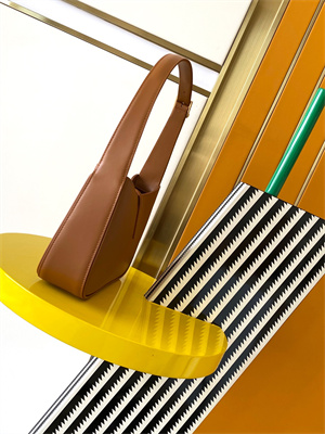 Y.S.L LE 5 A 7 HOBO BAG In Brown Smooth Leather