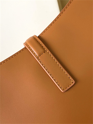 Y.S.L LE 5 A 7 HOBO BAG In Brown Smooth Leather