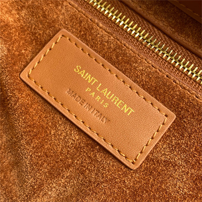 Y.S.L LE 5 A 7 HOBO BAG In Brown Smooth Leather