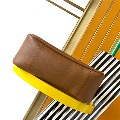 Y.S.L LE 5 A 7 Supple Large HOBO BAG In Brown Leather