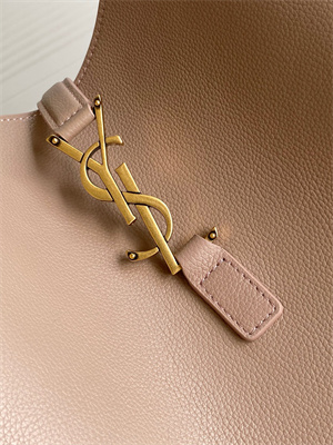 Y.S.L LE 5 A 7 Supple Large HOBO BAG In Beige Leather