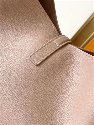 Y.S.L LE 5 A 7 Supple Large HOBO BAG In Beige Leather