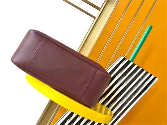 Y.S.L LE 5 A 7 Supple Large HOBO BAG In Burgundy Leather