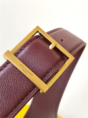 Y.S.L LE 5 A 7 Supple Large HOBO BAG In Burgundy Leather