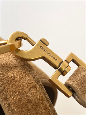 Y.S.L LE 37 SMALL In Brown Suede Leather Bucket Bag