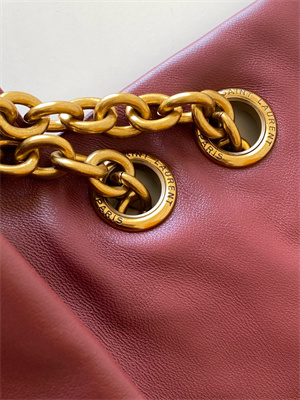 Y.S.L Large JAMIE 4.3 BAG IN LAMBSKIN ROUGE MERLOT Color Gold Tone Metal