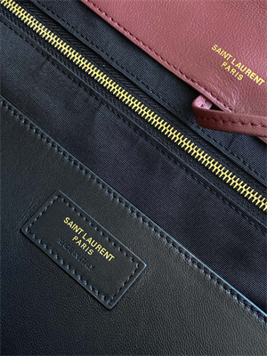 Y.S.L Large JAMIE 4.3 BAG IN LAMBSKIN ROUGE MERLOT Color Gold Tone Metal