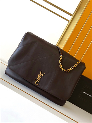 Y.S.L Large JAMIE 4.3 BAG IN LAMBSKIN Arabica Color Gold Tone Metal