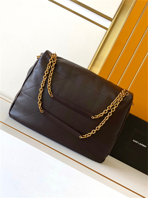 Y.S.L Large JAMIE 4.3 BAG IN LAMBSKIN Arabica Color Gold Tone Metal