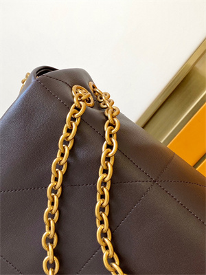 Y.S.L Large JAMIE 4.3 BAG IN LAMBSKIN Arabica Color Gold Tone Metal