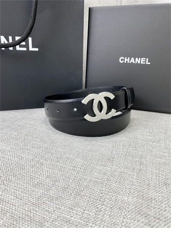 Chanel Belts In Calfskin 30MM In Black Gold/Silver hardware