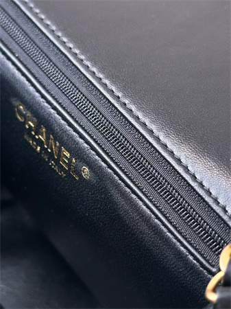 Chanel Mini Flap Bag Shinny Lambskin &Gold Tone Metal Black AS5026