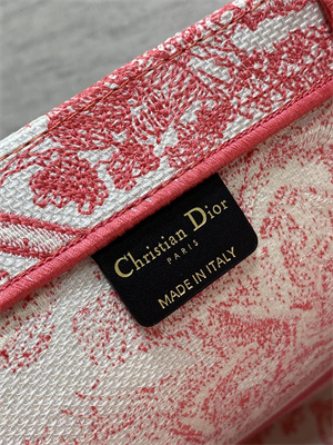 CD Large Book Tote Black Toile de Jouy Embroidery Pink