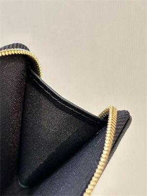 Chanel Zippy Wallet Black Grained Calfskin Gold Tone Metal 3976