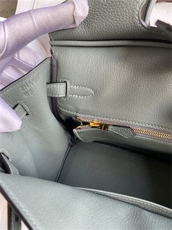 Bir.kin Bag Togo Leather 25/30/35 Gold/Silver Hardware In Vert Amande Color HS