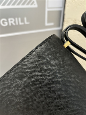 Constance Bag Epsom Leather 18CM Gold/Silver Tone Metal In Black Color HS  (With mirror)
