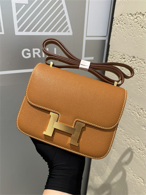 Constance Bag Epsom Leather 18CM Gold/Silver Tone Metal In Gold Color HS  (With mirror)