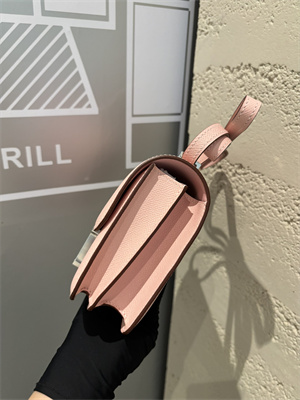 Constance Bag Epsom Leather 18CM Gold/Silver Tone Metal In Rose Sakura Color HS  (With mirror)