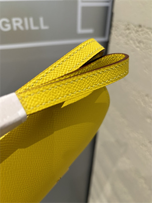 Constance Bag Epsom Leather 18CM Gold/Silver Tone Metal In Jaune Amber Color HS  (With mirror)