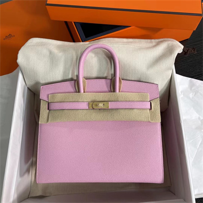 Bir.kin Sellier Bag Epsom Leather 25/30/35CM Gold Hardware In Mauve Sylvestre Color HS