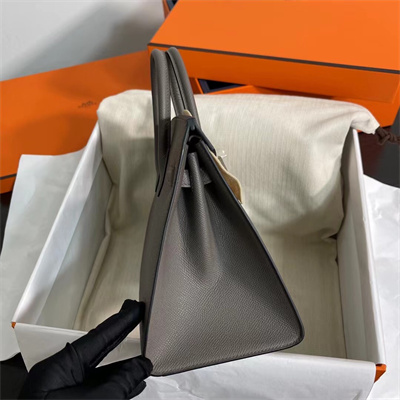 Bir.kin Sellier Bag Epsom Leather 25/30/35CM Gold Hardware In Etain Color HS