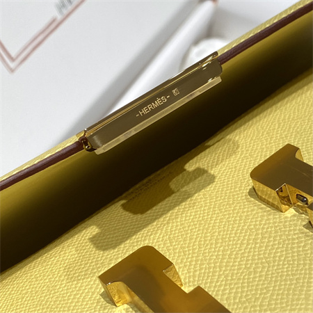 Constance Elan Epsom Leather  Gold/Silver Tone Hardware Lemon Color HS(With Mirror)