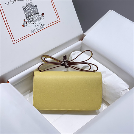 Constance Elan Epsom Leather  Gold/Silver Tone Hardware Lemon Color HS(With Mirror)