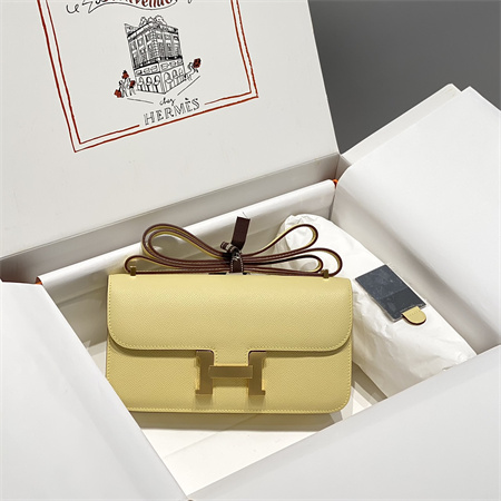 Constance Elan Epsom Leather  Gold/Silver Tone Hardware Jaune Poussin Color HS(With Mirror)