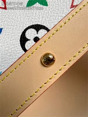 LV x TM Cosmetic Pouch GM Multicolor Monogram Canvas White M13743