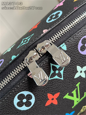 LV x TM Cosmetic Pouch GM Multicolor Monogram Canvas Black M13743