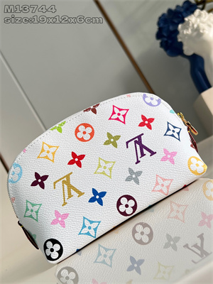LV x TM Cosmetic Pouch PM Multicolor Monogram Canvas White M13744