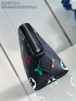 LV x TM Cosmetic Pouch PM Multicolor Monogram Canvas Black M13744