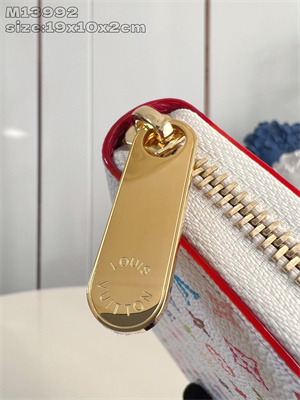 LV x TM Zippy Wallet Multicolor Monogram Canvas White M13992