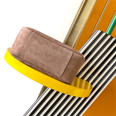 Y.S.L LE 5 A 7 Supple SMALL HOBO BAG In Barely Pink Suede Leather