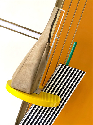 Y.S.L LE 5 A 7 Supple Large HOBO BAG In Barely Green Suede Leather