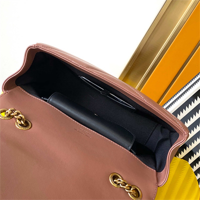 Y.S.L LOULOU Small in MATELASSÉ lambskin Gold Tone Metal