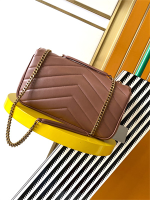 Y.S.L LOULOU Medium in MATELASSÉ lambskin Gold Tone Metal