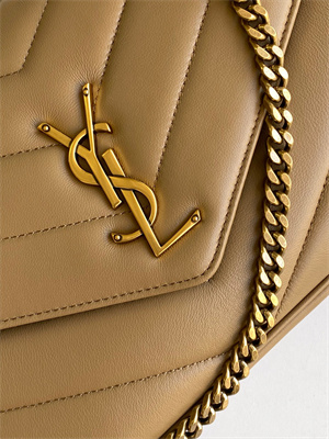 Y.S.L LOULOU Medium in MATELASSÉ lambskin Gold Tone Metal