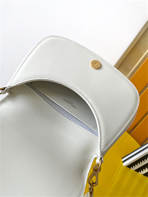 Y.S.L Voltaire Top Handle In Box Saint Laurent White