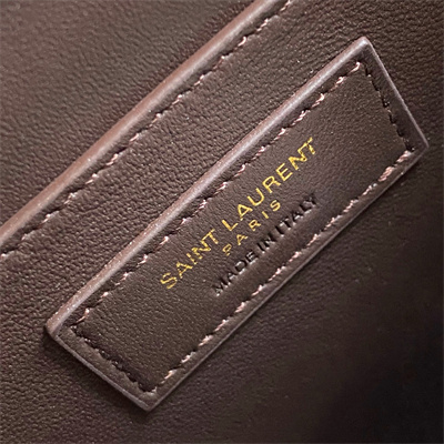 Y.S.L MANHATTAN SMALL Shoulder Bag In BOX Saint Laurent Coffee Color
