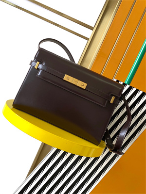 Y.S.L MANHATTAN Shoulder Bag In BOX Saint Laurent Coffee Color