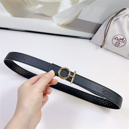 Hermes Reversible Belt 25MM Epsom Leather Gold Tone Hardware Black