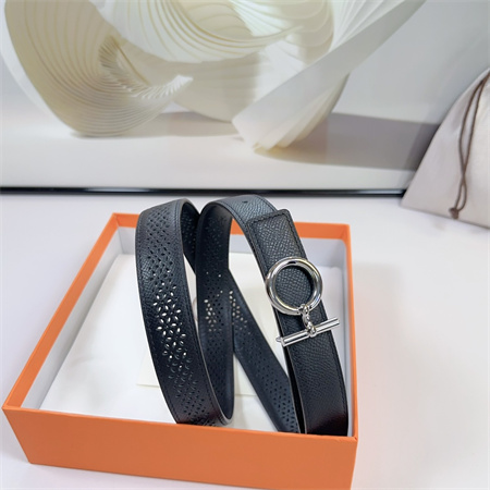 Hermes Reversible Belt 25MM Epsom Leather Silver Tone Hardware Black